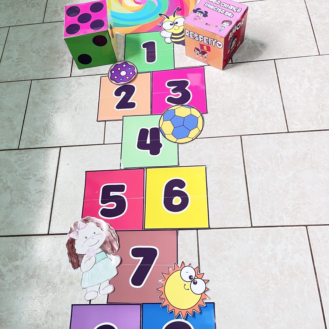 👧🧒ARQUIVO AMARELINHA DIVERTIDA-PRONTO  PARA IMPRESSÃO