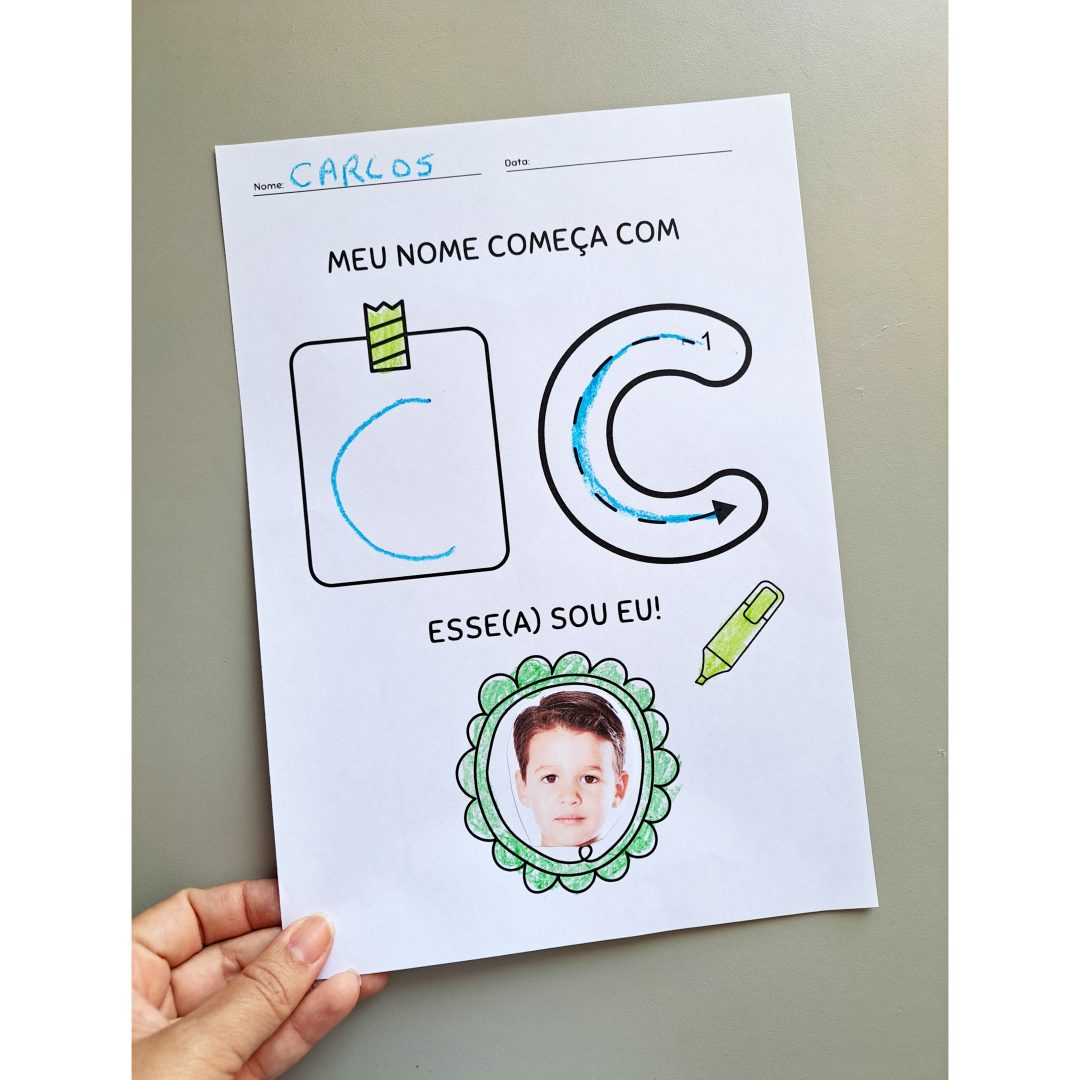 💖ATIVIDADE COM A PRIMEIRA LETRA DO NOME EDUCAÇÃO INFANTIL – Cantinho ...