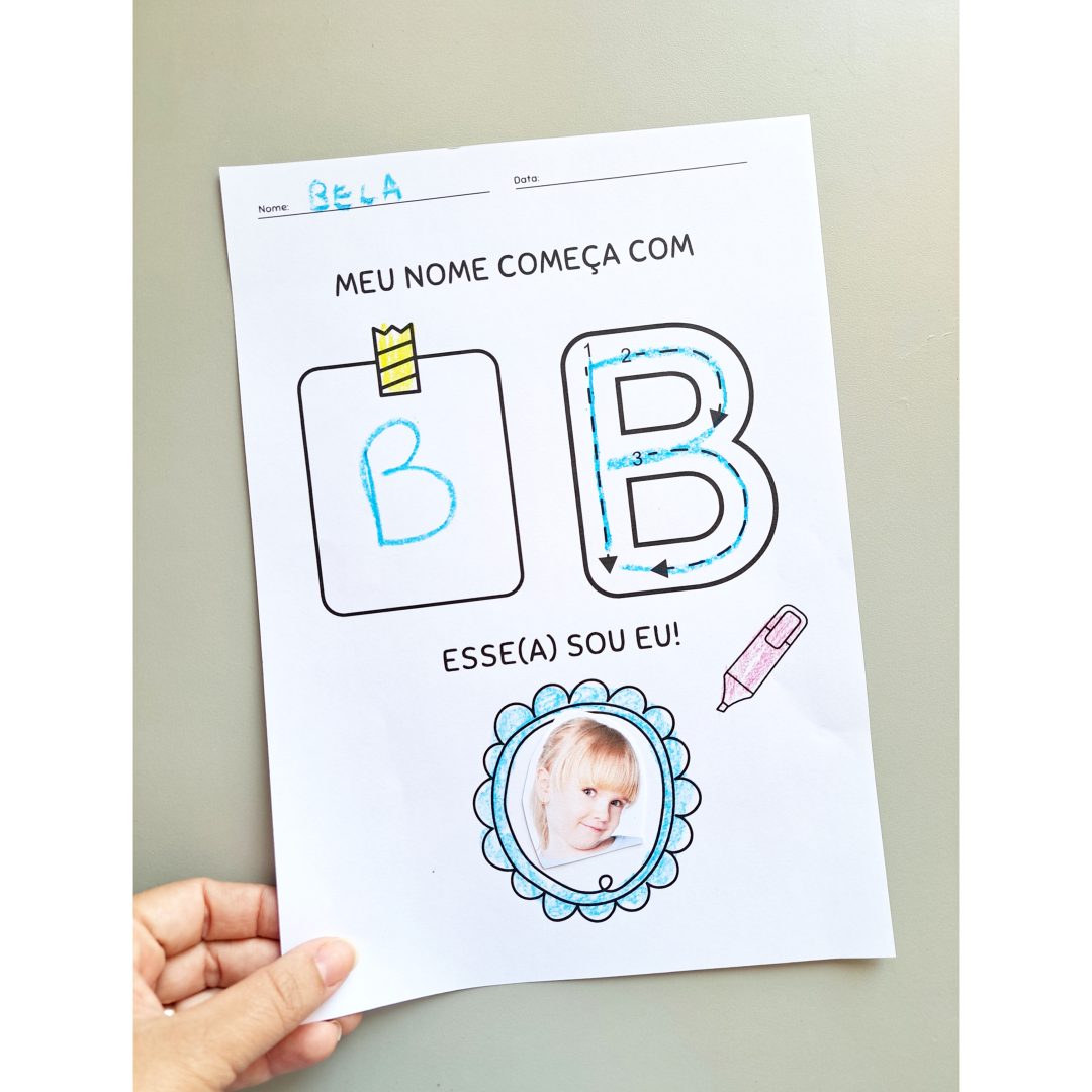 💖ATIVIDADE COM A PRIMEIRA LETRA DO NOME EDUCAÇÃO INFANTIL