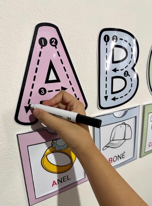 ⭐ALFABETO PAREDE MÁGICO PARA IMPRIMIR ,INCLUI 3 FICHAS DE FIGURAS QUE INICIAM COM CADA LETRA