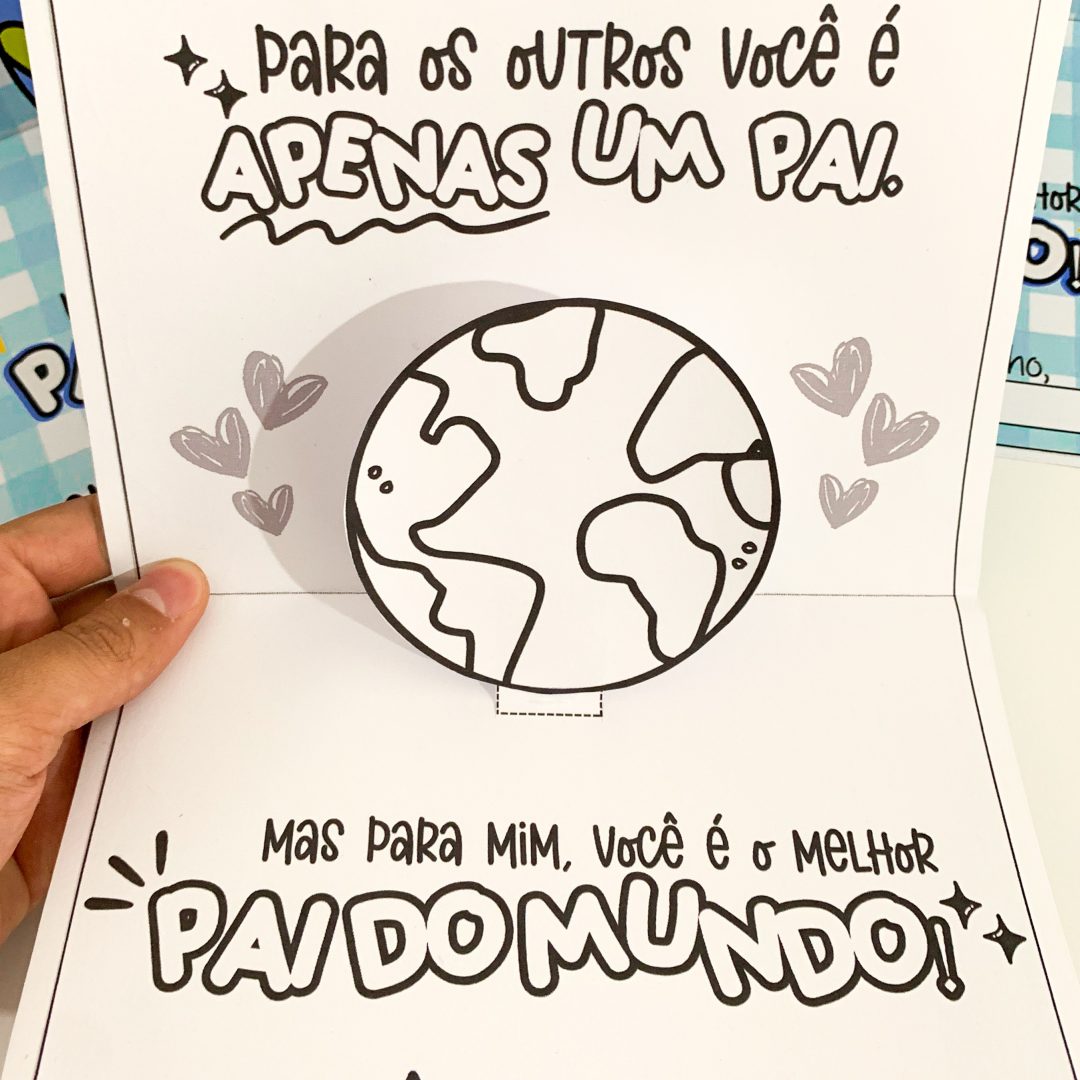 💙LEMBRANCINHA DIA DOS PAIS PRONTO PARA IMPRESSÃO -CARTÃO 3D