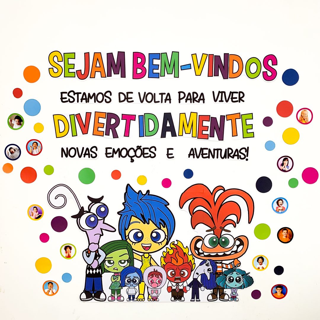 😍 Painel Volta às Aulas Divertidamente PRONTO PARA IMPRESSÃO