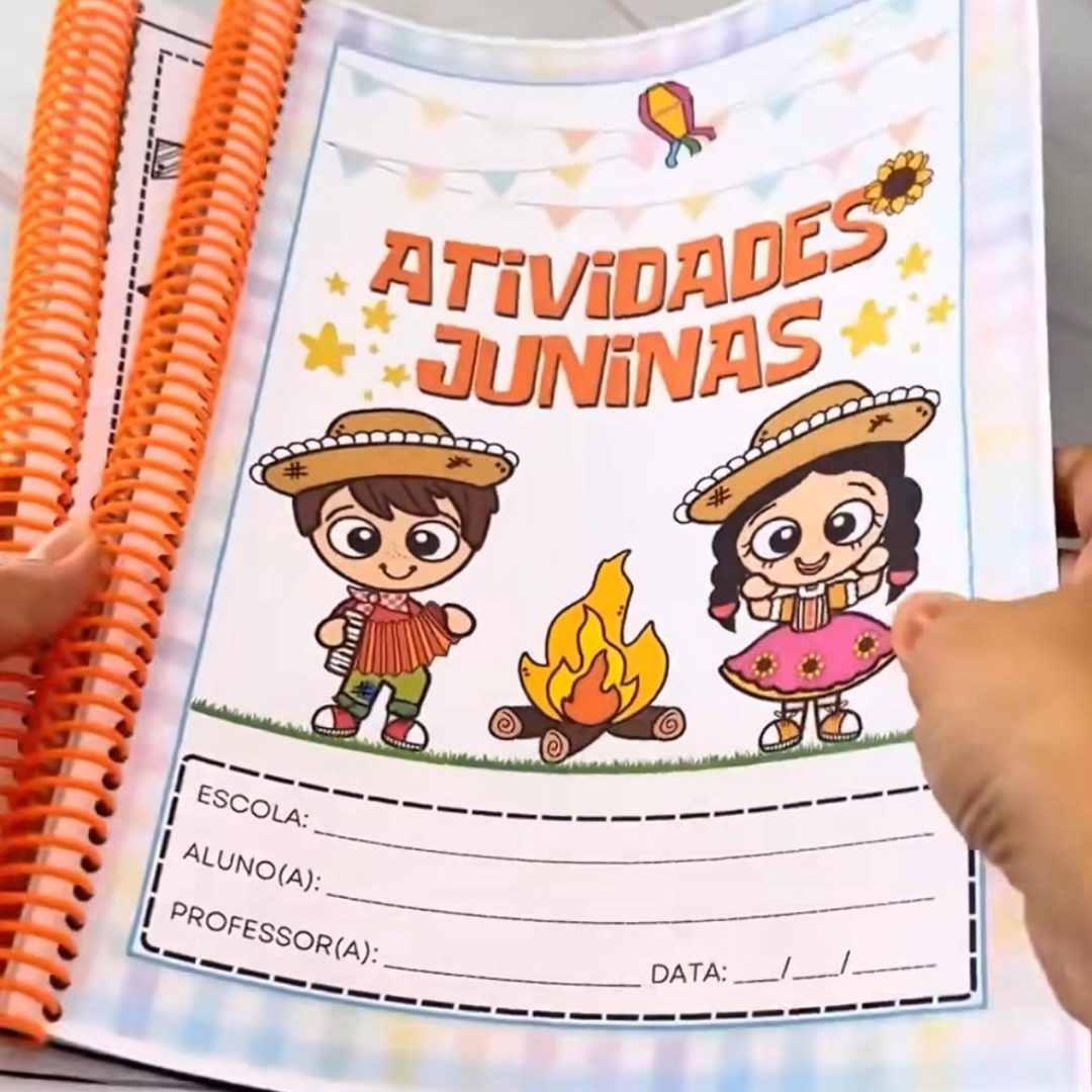 🔥APOSTILA DE ATIVIDADES TEMA FESTA JUNINA -PRONTO PARA IMPRESSÃO