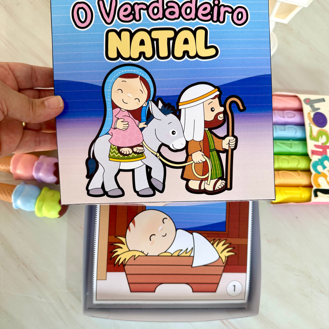 🌟VERDADEIRO NATAL EDUCAÇÃO INFANTIL -HISTÓRIA NA CAIXA PRONTO PARA IMPRESSÃO