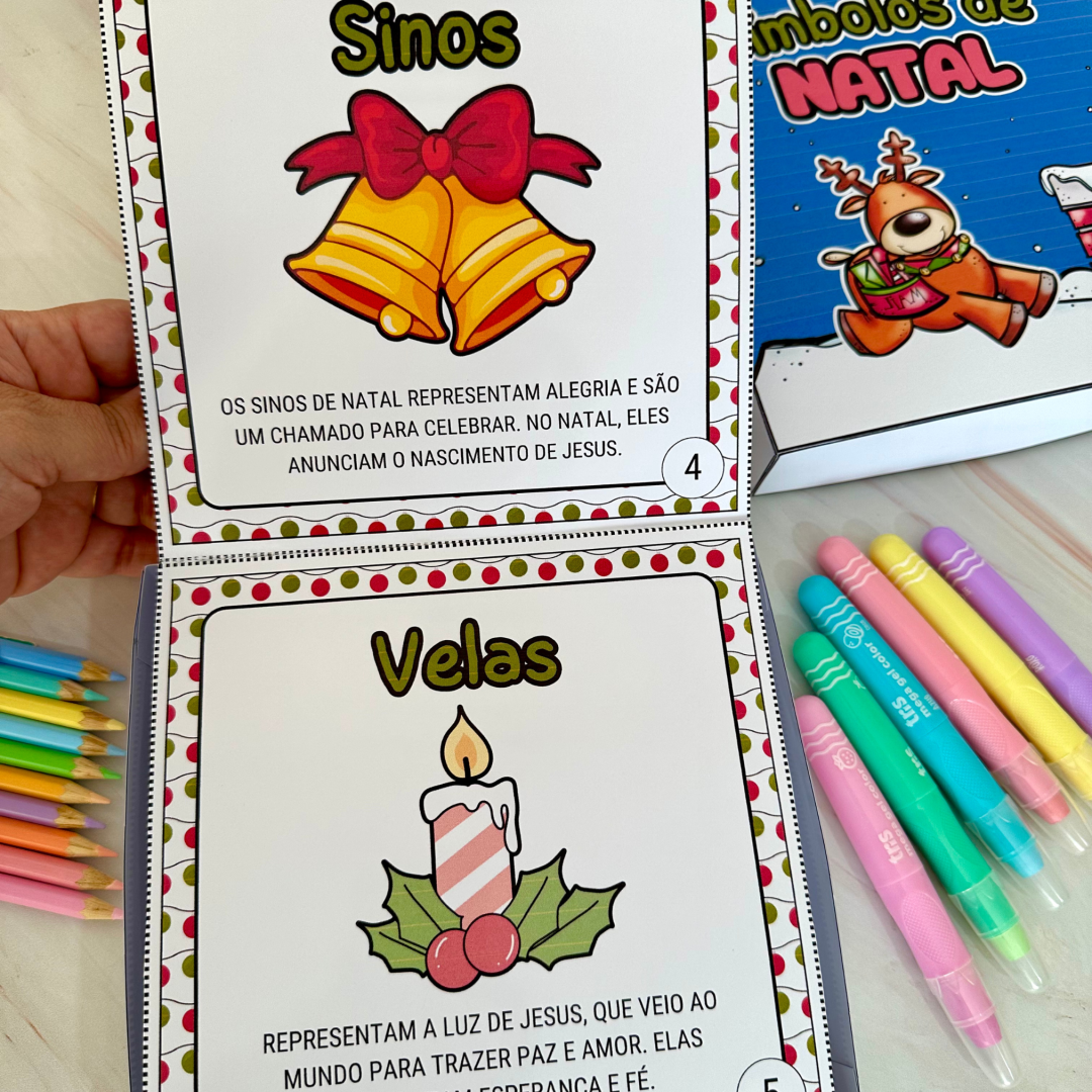 💫SÍMBOLOS DE NATAL EDUCAÇÃO INFANTIL-HISTÓRIA NA CAIXA PRONTO PARA IMPRESSÃO