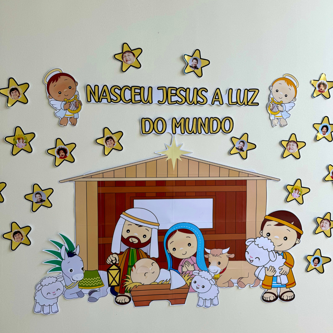 🌟PAINEL NATAL CRISTÃO COM PRESÉPIO PRONTO PARA IMPRESSÃO