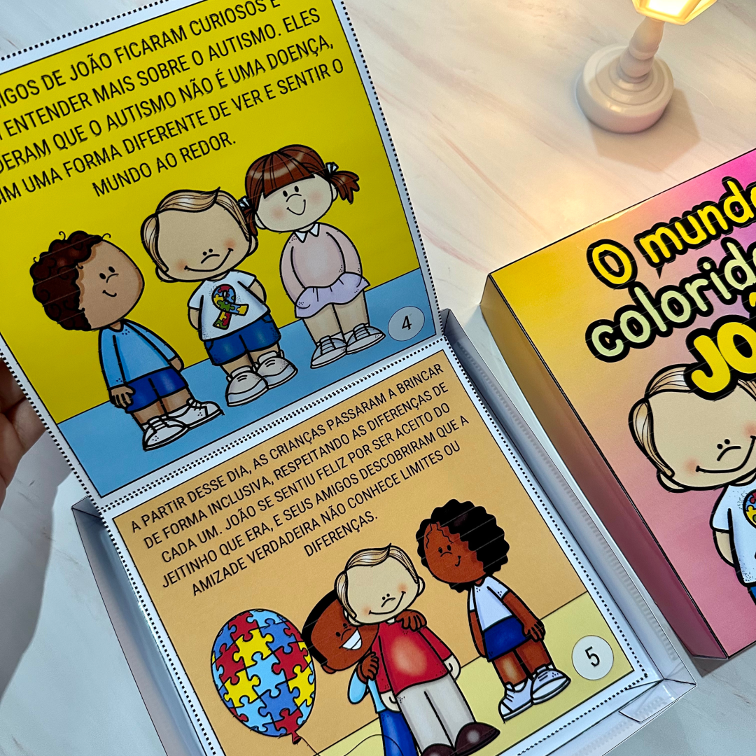 HiSTÓRIA SOBRE O AUTISMO EDUCAÇÃO INFANTIL -HISTÓRIA NA CAIXA O MUNDO COLORIDO DE JOÃO PRONTO PARA IMPRIMIR