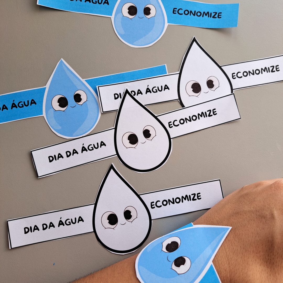 💧RELÓGIO DIA DA ÁGUA MOLDE PARA IMPRIMIR