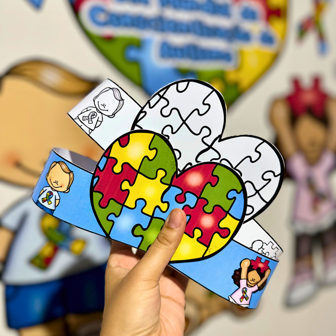 PAINEL PARA TRABALHAR DIA MUNDIAL CONSCIENTIZAÇÃO  DO AUTISMO KIT PRONTO PARA IMPRIMIR