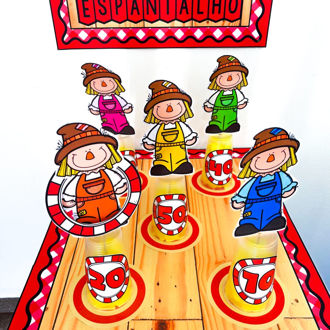 BRINCADEIRA INFANTIL FESTA JUNINA ACERTE O ESPANTALHO EDUCAÇÃO INFANTIL PRONTO PARA IMPRIMIR